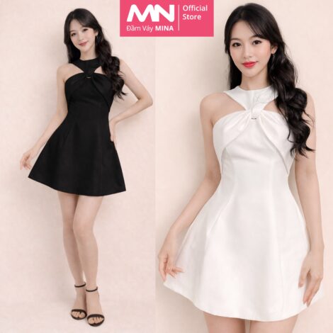 Đầm dự tiệc MINA thiết kế cổ yếm dáng xòe - MN176
