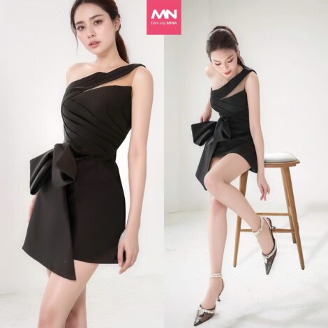 Đầm thiết kế ôm body dáng ngắn chất liệu Cotton - MN251