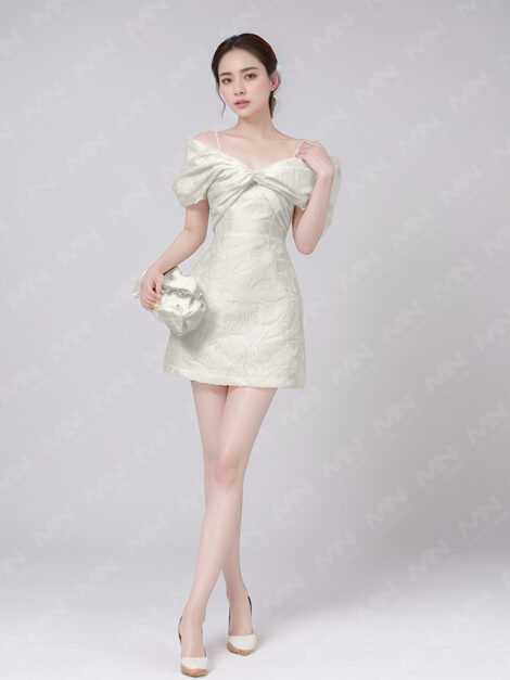 Đầm trắng dự tiệc